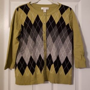Christopher & Banks Button Sweater. Large EUC.